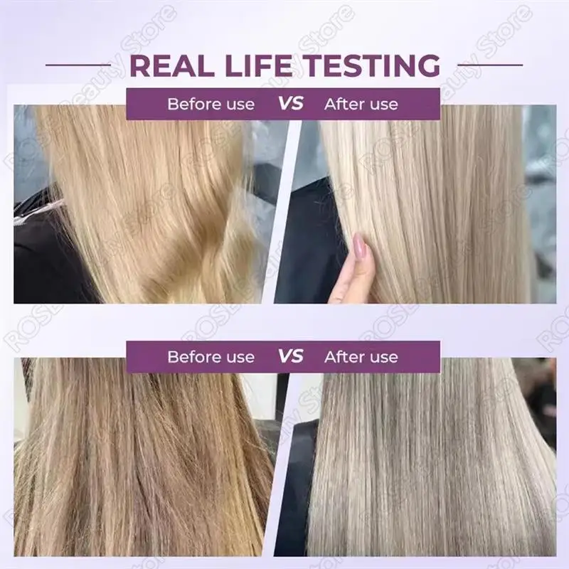 Hair Shampoo Professional Purple Shampoo Professional Yellow Removal Post Dyeing Gray Hair Care Bleached Highlighted Shampoo Revitalize 300ml