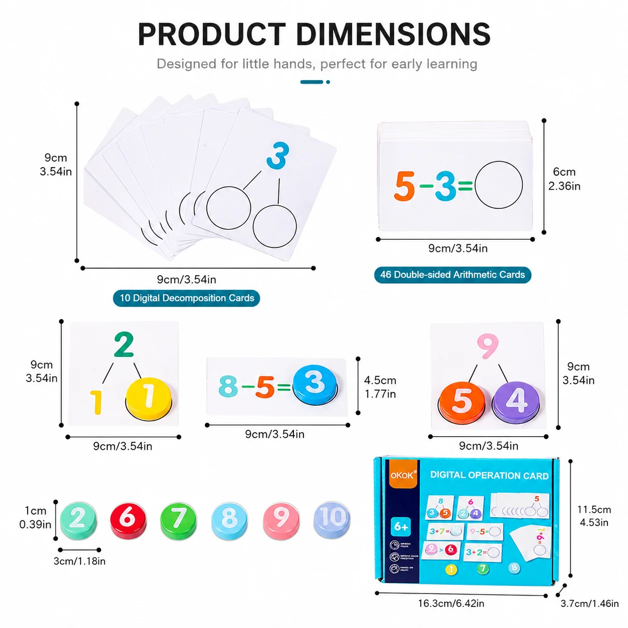 Children's Early Education Math Teaching Aids Number Cognition Matching Educational Toys for Mathematical Operations Learning - 5