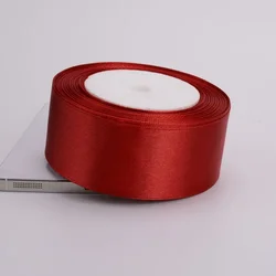 Luxurious Wine Red Satin Silk Ribbon - Perfect for Gift Wrapping & Crafting (40mm Burgundy)
