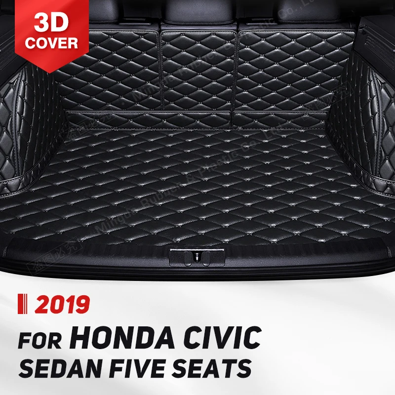 

Auto Full Coverage Trunk Mat For HONDA Civic 5-Seat Sedan 2019 Anti-Dirty Car Boot Cover Pad Interior Protector Accessories