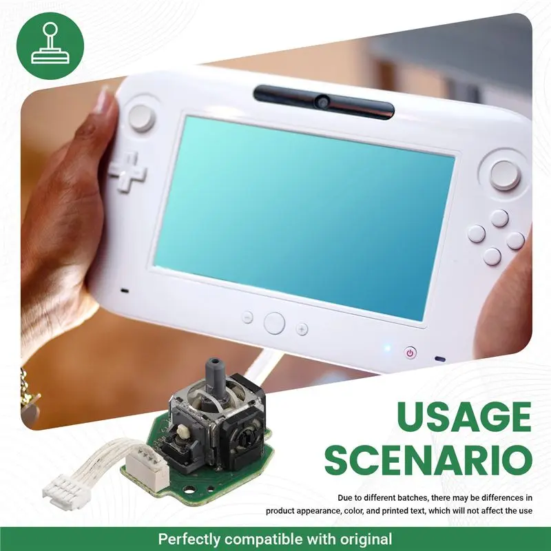 (플래시 세일) WII U PAD 게임 콘솔용 와이어가 있는 3D 조이스틱 조이스틱 모듈 게임 수리 액세서리