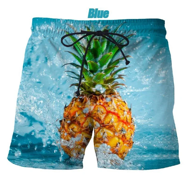 Hot Selling Fruit Pineapple 3D Printing Men's Shorts New Casual Shorts 3