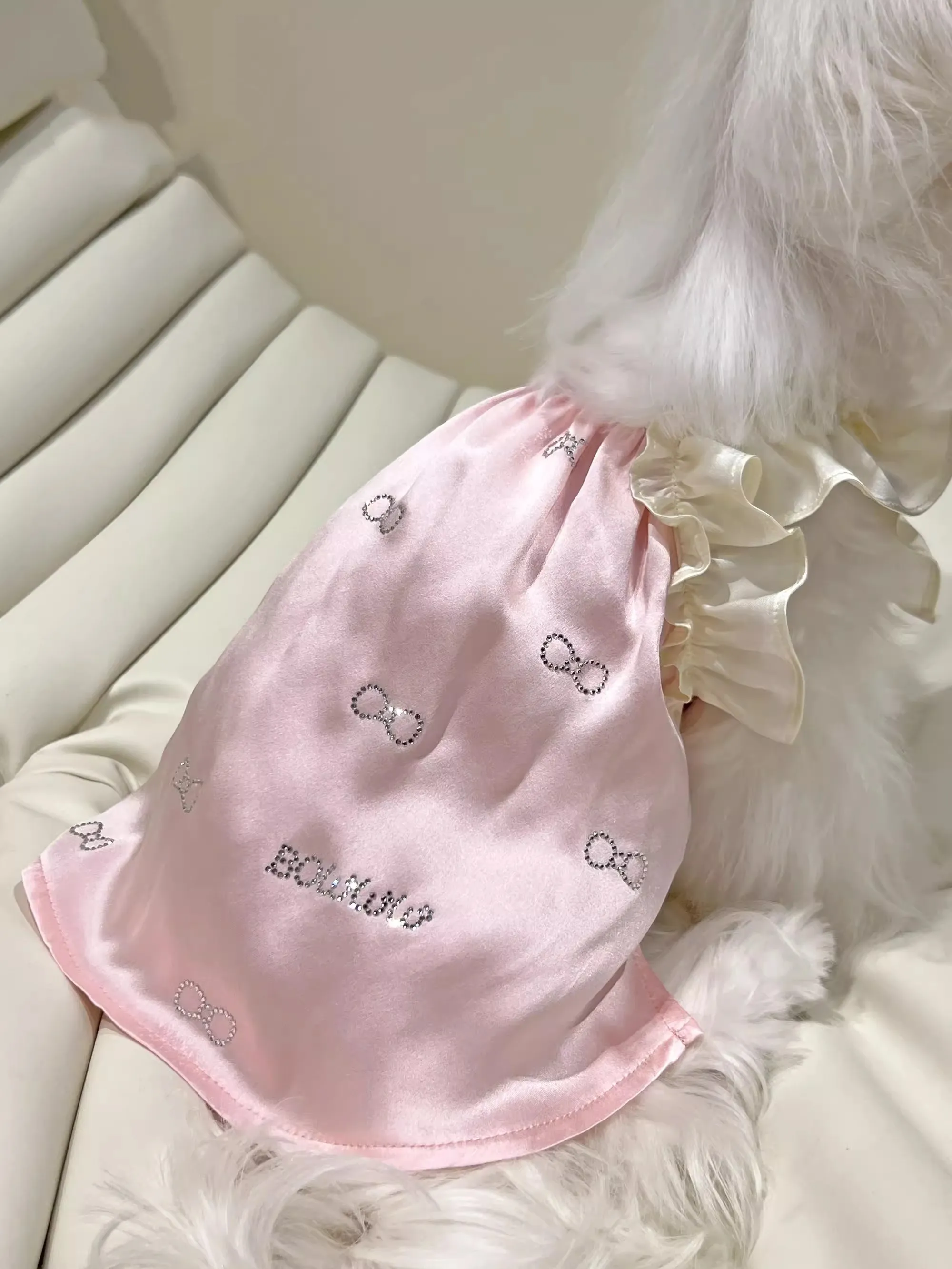 

Luxury Pet Clothing, Premium Handmade Custom 100% Mulberry Silk, Cool Summer Clothes, Puppy Dog, Maltese Yorkshire Dress