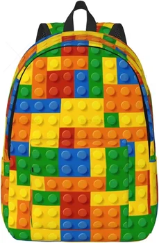 Zaino con motivo divertente e colorato per ragazze, ragazzi, donne, zaino leggero, zaino casual per viaggi, campeggio all'aperto, 15 pollici 1