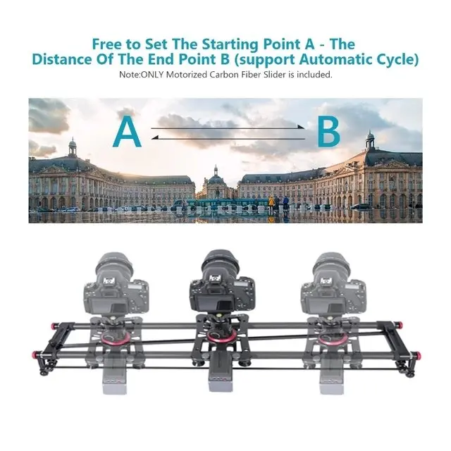 31.5 Inch 80CM Electric Camera Slider Track Dolly Rail APP Control Video Shot Follow Focus