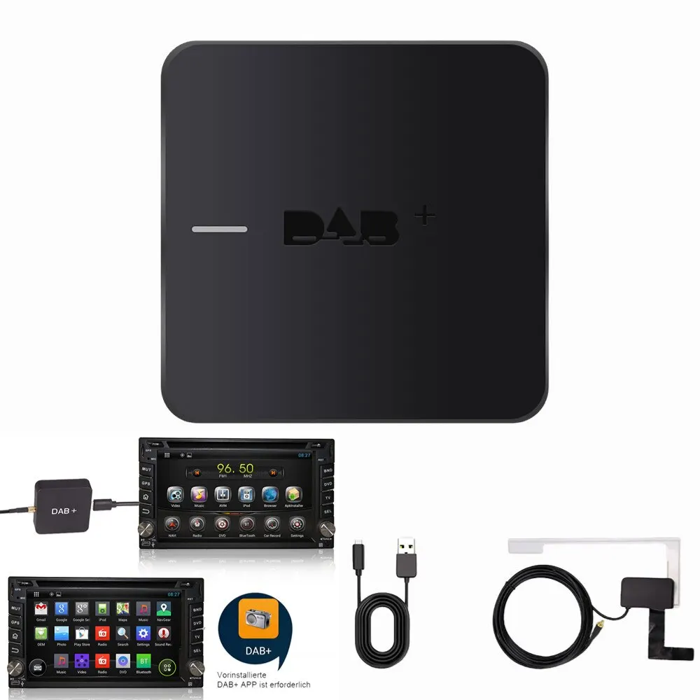 

DAB+ USB Adapter For Android Car Radio DAB Plus Box With Amplifier Antenna Tuner HIFI Receiver Dongle Module Auto Autoradio