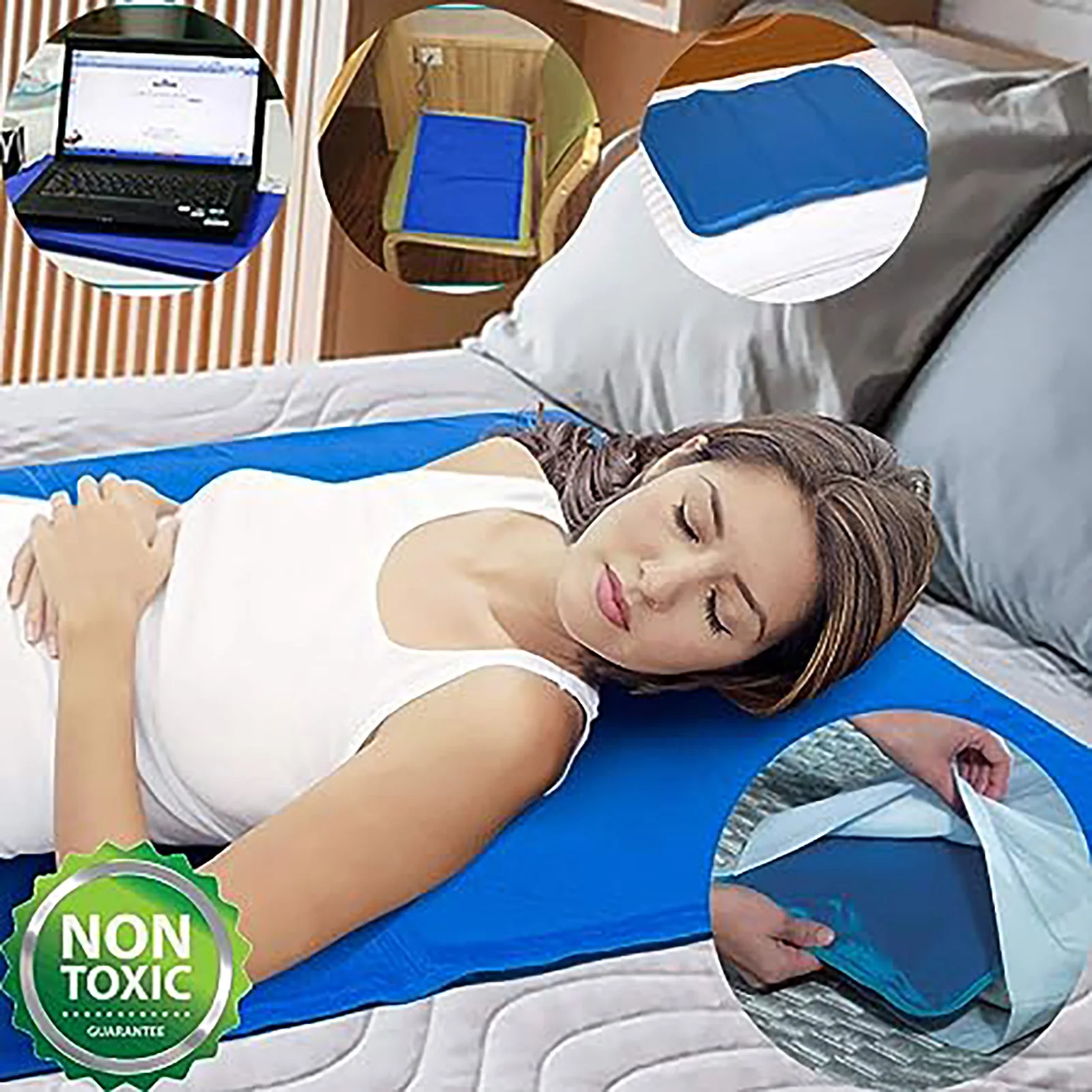 

Cooling Gel Pet Summer Mat Cool and Breathable Pet Mat for Bedroom Living Room Balcony