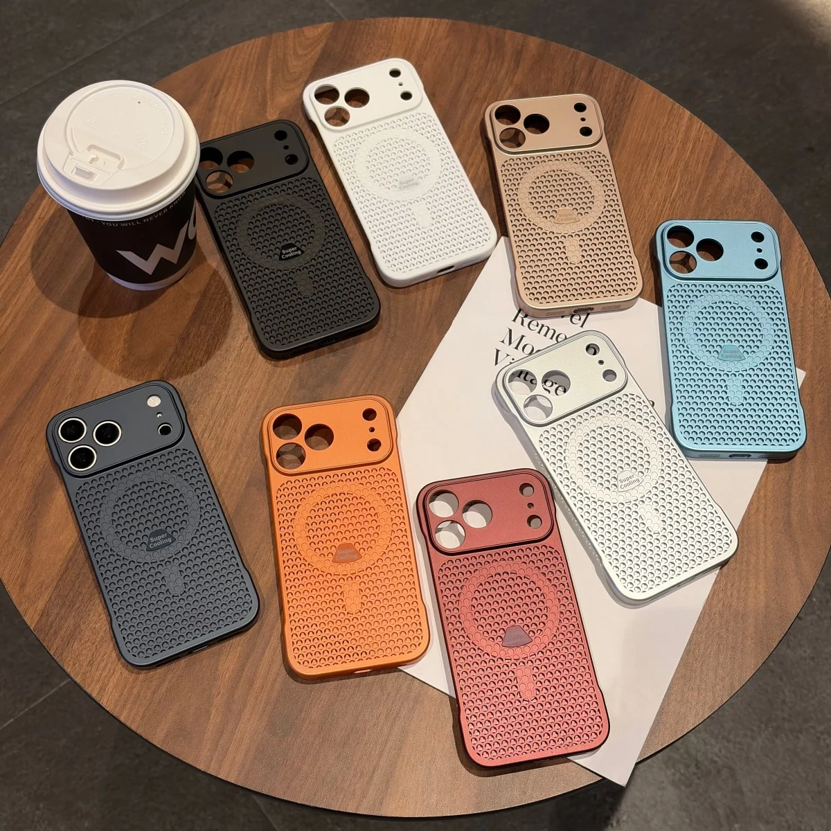 Honeycomb Magnetic Cooling Case with Heat Dissipation and Slim Frameless Design