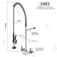 Pre Rinse Sprayer ก๊อกน้ําห้องครัวเชิงพาณิชย์อุตสาหกรรม Pre Rinse ฤดูใบไม้ผลิก๊อกน้ําแบบดึงลง Sprayer Kitchen multi-function de 4