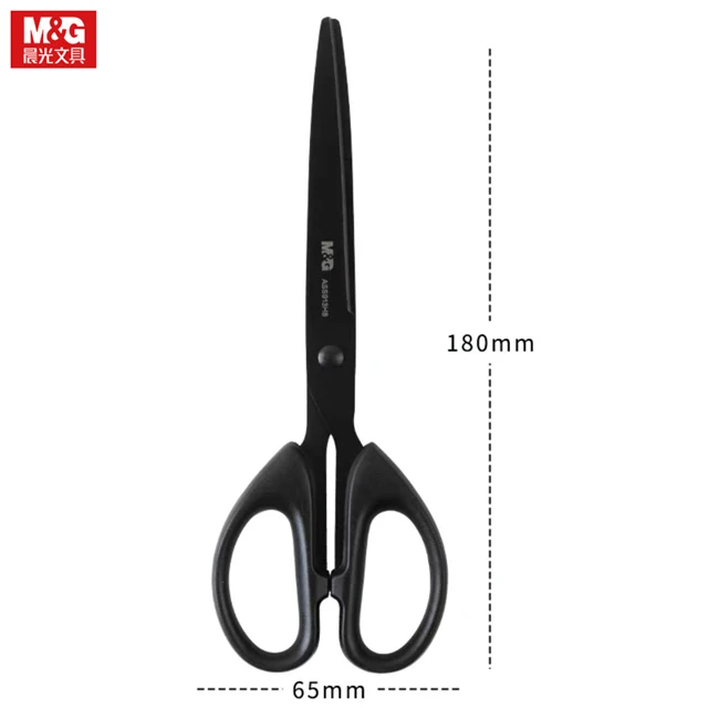 Deli Black Blade Scissors All Purpose Non Stick Stainless Steel Craft Sharp  Fabric Scissors for Office School Home - AliExpress