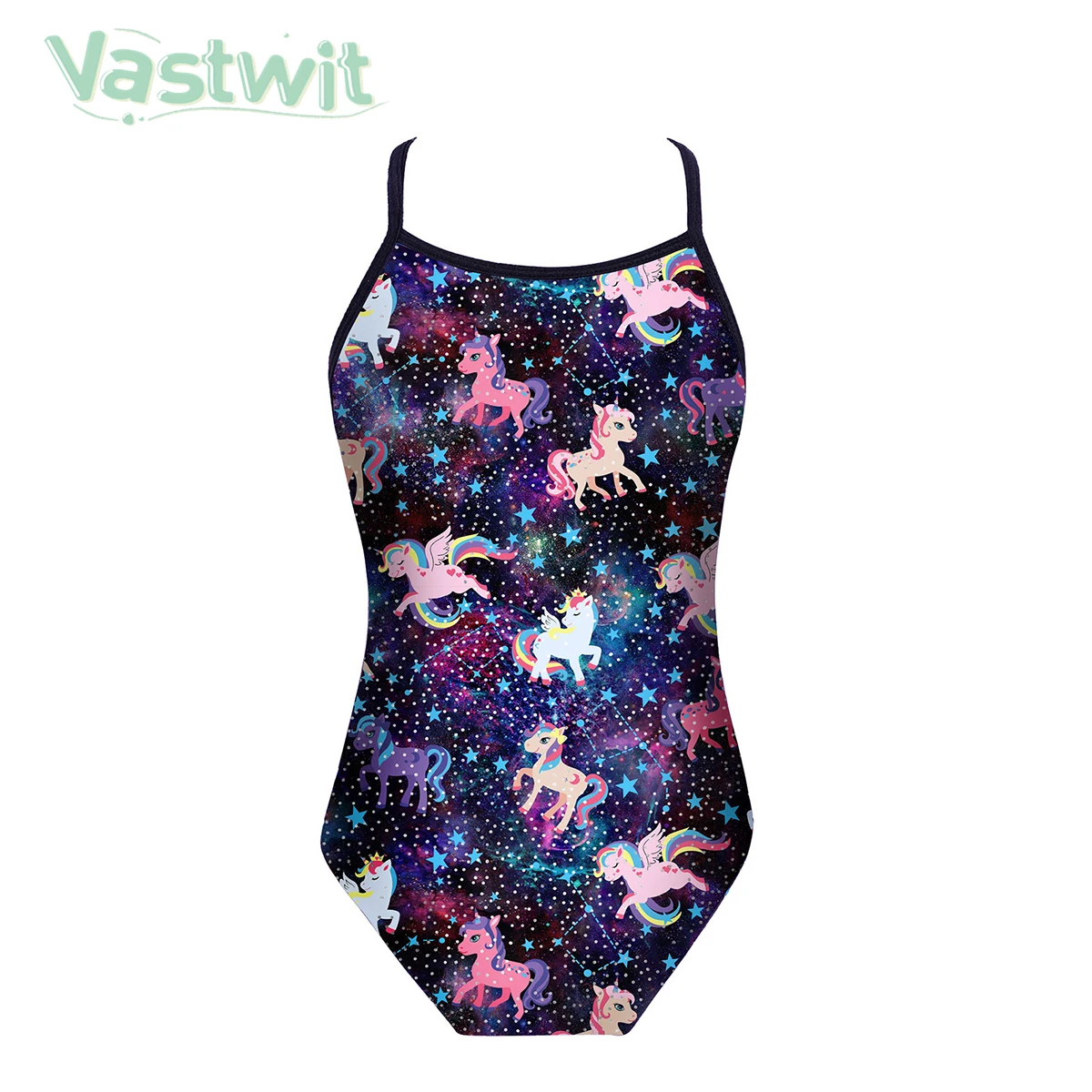 

Kid Girls Cute Cartoon Print Swimwear Sleeveless Backless One-piece Bathing Suit Fish Scales Pattern Bodysuit Swimsuit Beachwear