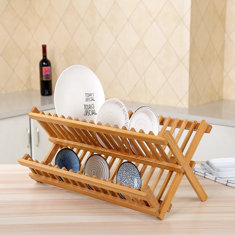 Ahorro de espacio cocina secado Rack - plegable escurridor de platos, tazón  de drenaje, soporte de vajilla y organizador de cesta de frutas para hotel  / comercial - Temu