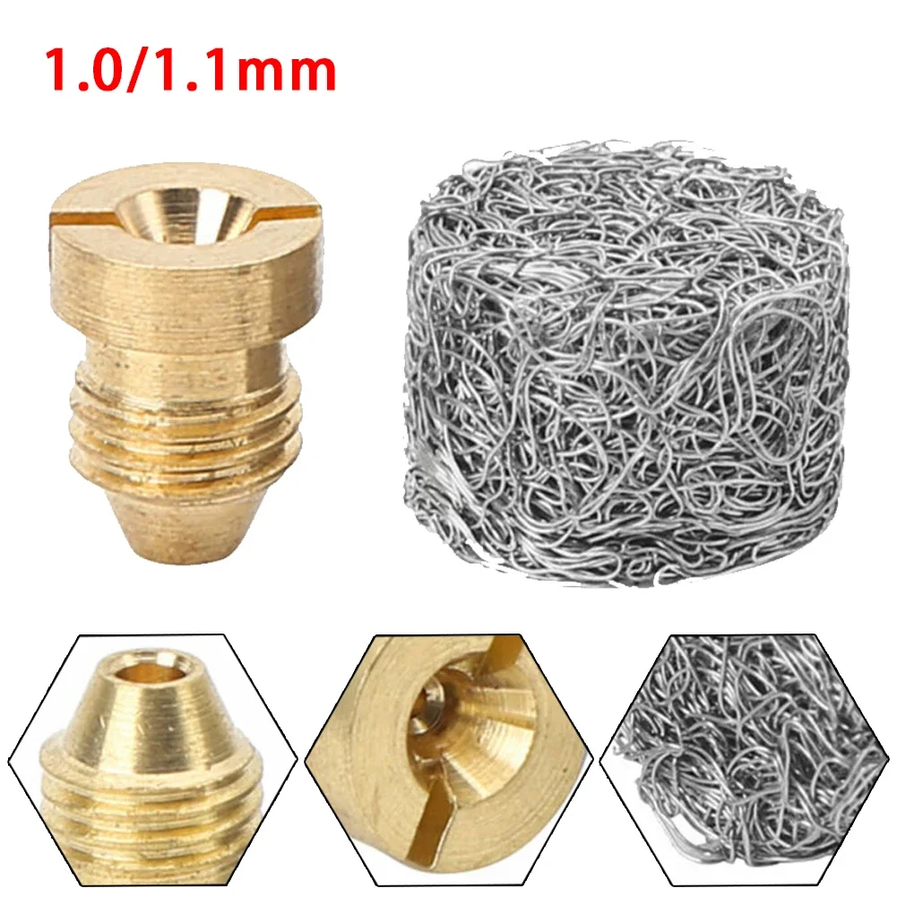 Universal Brass 1.0mm/1.1 Mm Thread Snow Foam Orifice Nozzle Tips + Foam Maker For Snow Lance Stainless Steel Lances