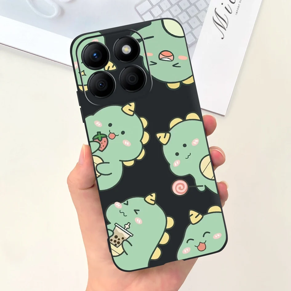 Stylish Floral Moon Soft Silicone Case - Artistic Back Cover