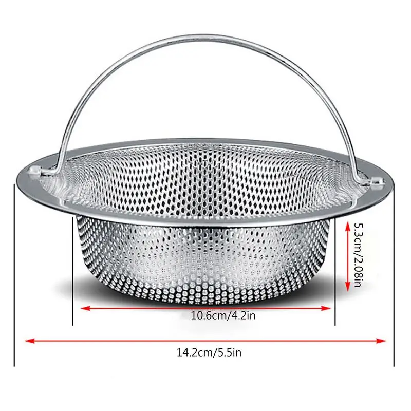 Universal Stainless Steel Sink Strainer Kitchen Sink Drain Basket Drain Strainer Mesh Basket Kitchen tool