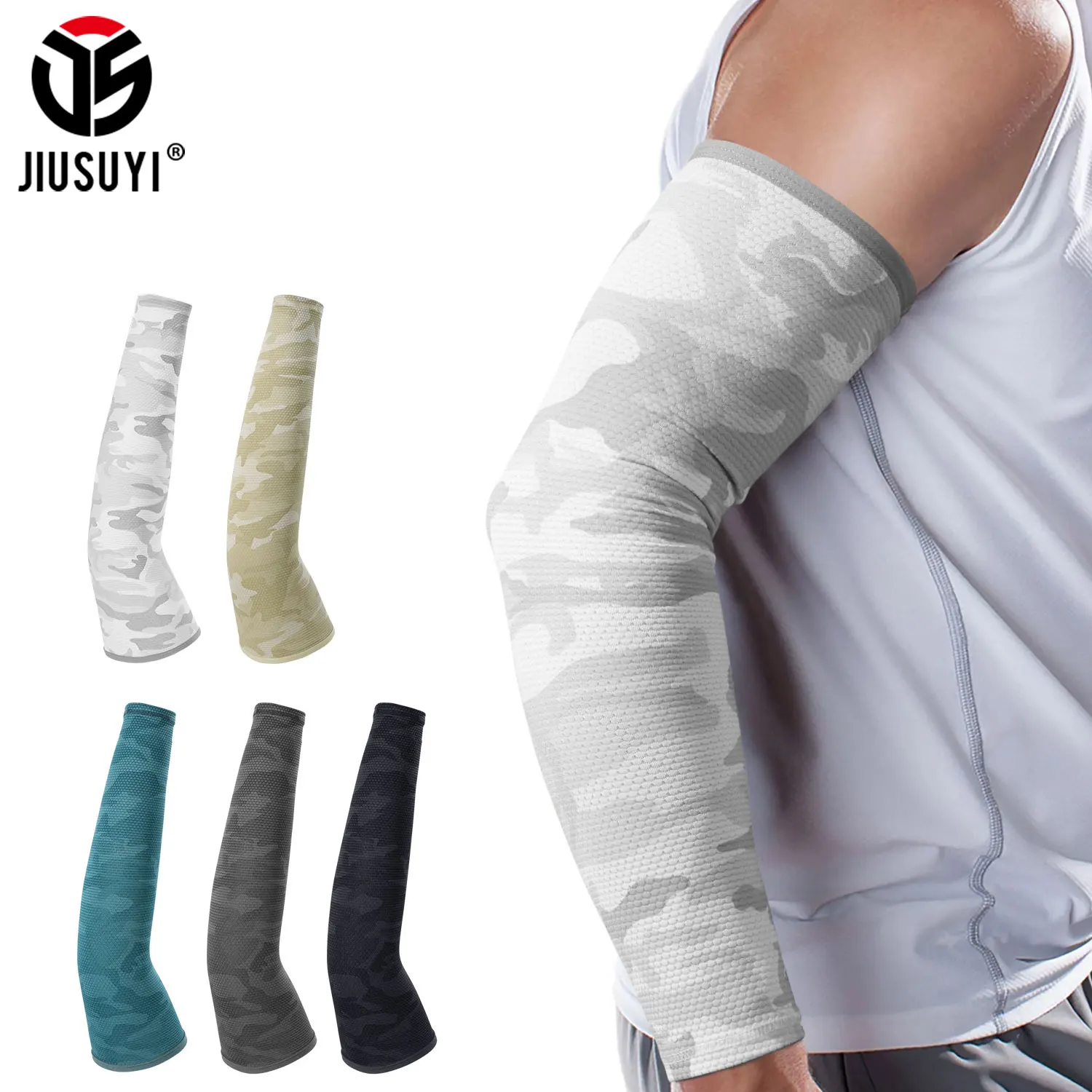 Sunscreen Arm Sleeves Cooling Quick Dry UV Protection Cuffs Elastic Hand Cover for Sport Running Baseball Cycling Fishing Hiking