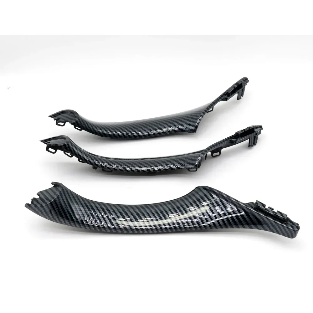 BMW 5 시리즈 F10 F11 F18 520i 523i 525i 528i 535i 용 LHD RHD 카본 파이버 인테리어 도어 풀 핸들 7PCS 세트