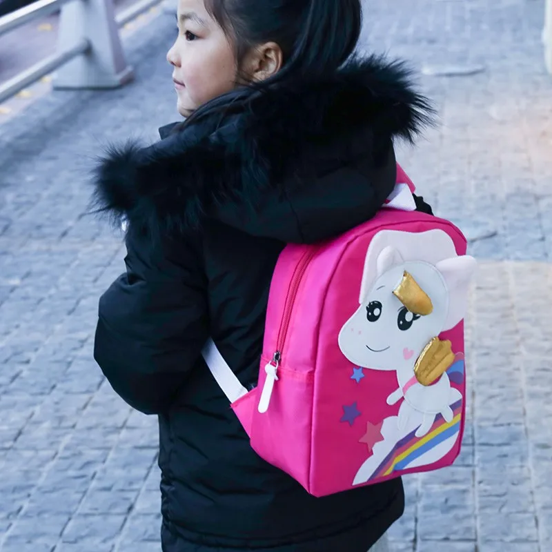 Student Shoulder Bag Unicorn Cartoon Schoolbags Primary Girl School Backpack Waterproof Child Mochila 3D Cute In Kindergarten