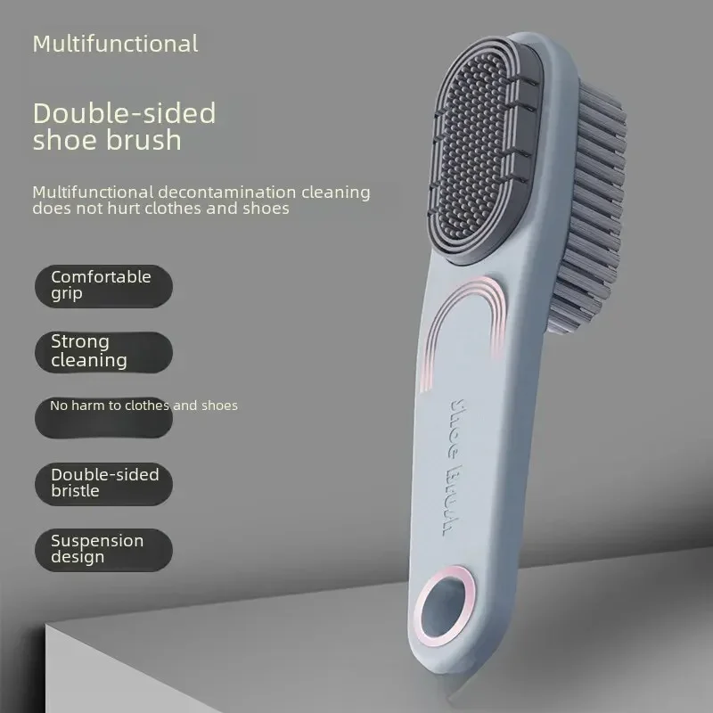 1Pc Rubber Shoe Brush Double-sided Flip Flops Snow Boots Shoe Care Specialized Brush Household Dirt Removal Cleaning Tools