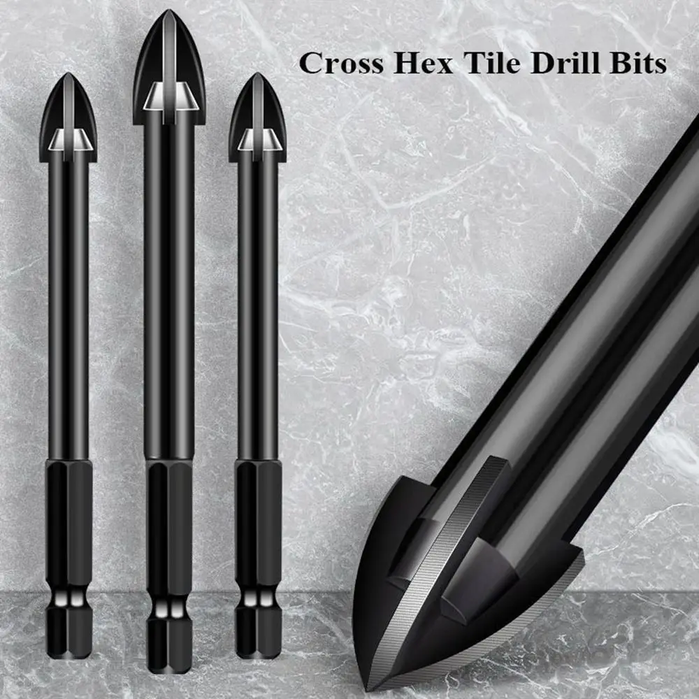 

Black Cross Hex Tile High Quality 3/4/5/6/8/10/12mm Multifunctional Hole Opener Alloy Glass Ceramic Concrete