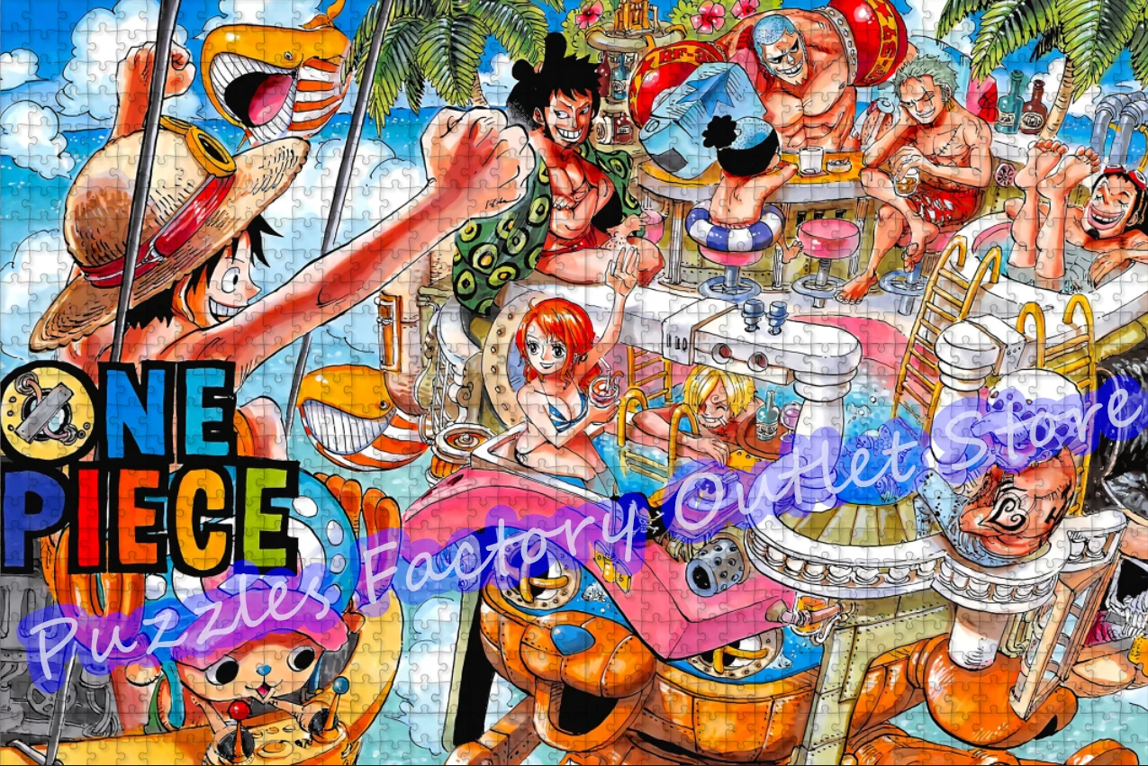 One Piece Movie Print Puzzle Nico Robin Nami Monkey D. Luffy Anime 300/500/1000 Pieces Jigsaw Puzzle for Kids Toys Gifts 2