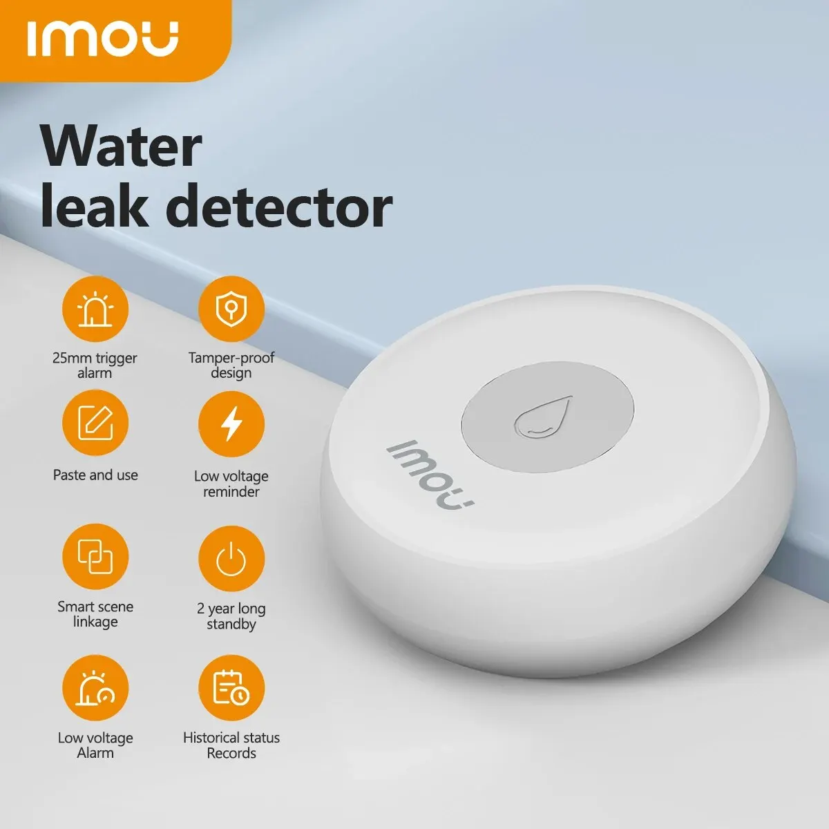 Imou Wifi Zigbee Ip66 Smart Water Leak Sensor Allarme Di Rilevamento Ad Immersione In Acqua Imou Life App Monitoraggio Smart Home Automation