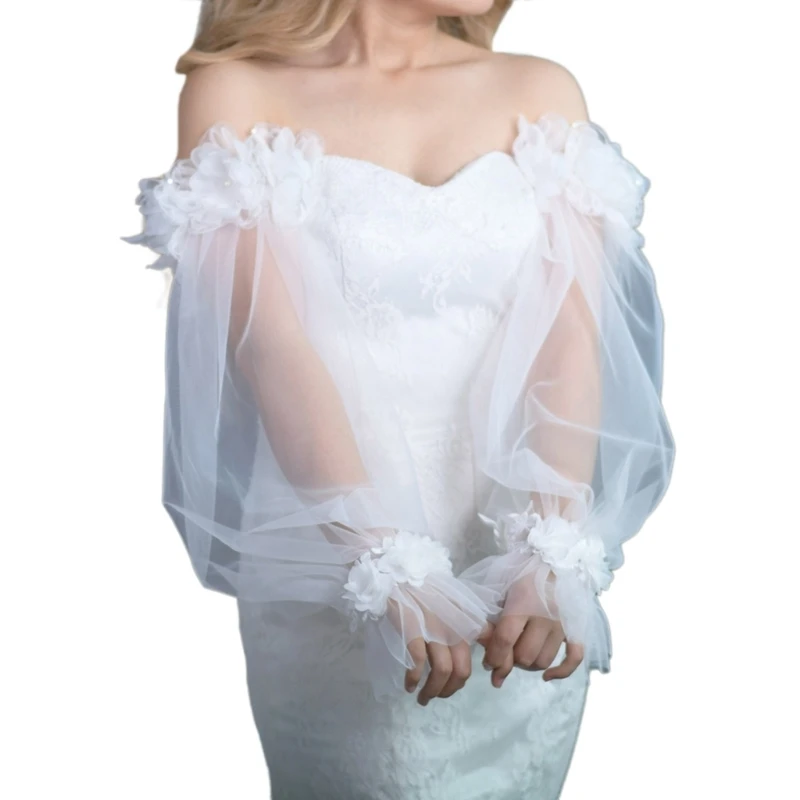 

New Detachable Bridal Arm Sleeves Wedding White Removable Long Sleeves for Woman