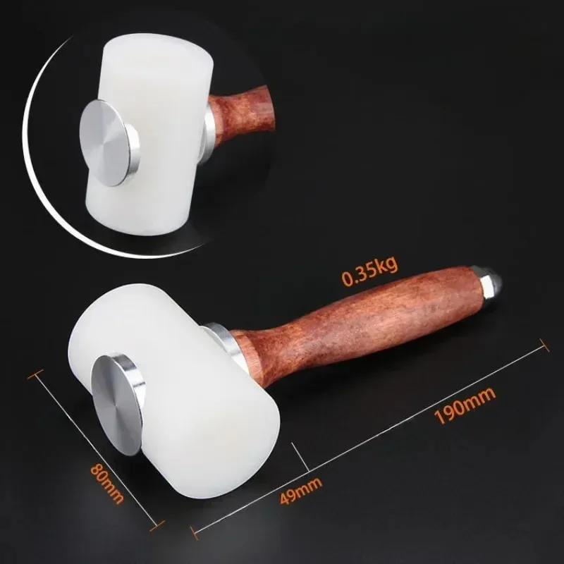 Professional Leather Carve Hammer Nylon Hammers Mallet Wood Handle Leathercraft Punch Printing Percussion DIY Tool leather tools leather craft tools leather craft tool leather craft hammer