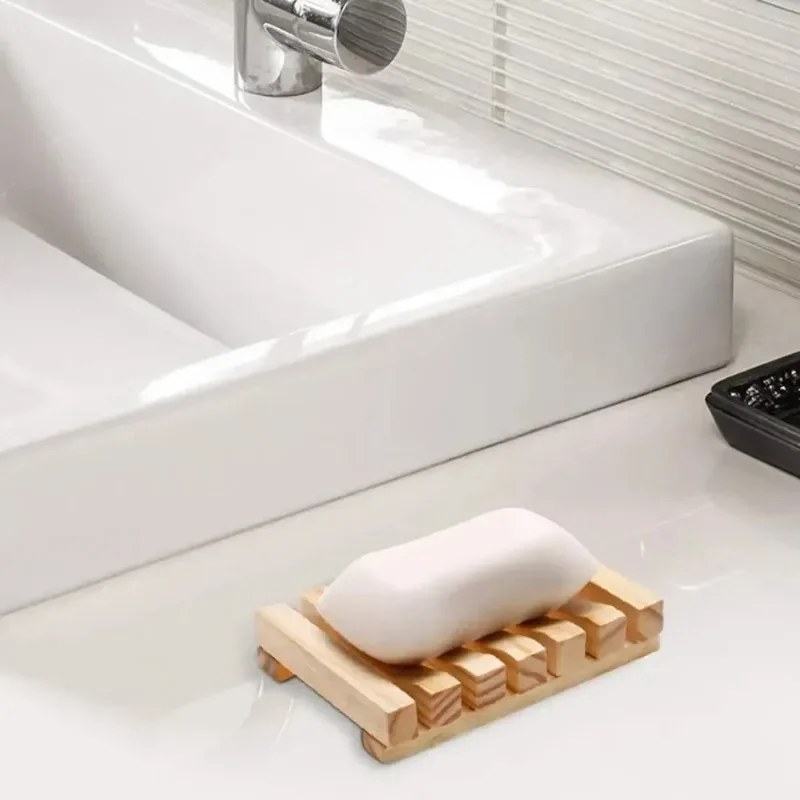 Soap Box Holder High Durability Not Easily Deformed Easy to Clean Bamboo Case Tray Decorative Wooden Soap Drain Holder