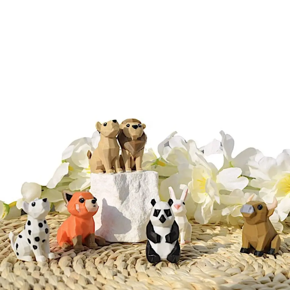 7개/세트 소형 동물 모형 3D 프린팅 동물 모형 창의적인 디자인 농장 동물 세트 창의적인 농장 동물 모형 3D 프린팅