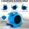 1/2hp Air Mover Floor Drying Blower Fan - Powerful 1/2HP Motor Carpet Dryer, 2200 CFM Air Flow, Lightweight Design, 2-Speed 5
