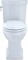 Promenade II Two-Piece Elongated 1.28 GPF Universal Height Toilet with CeFiONtect, Cotton Modern and Classic Styles 2