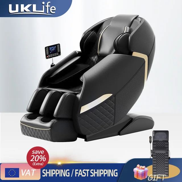 Three Year Warranty UKLife Home 4D Full-body Airbag Zero Gravity Multifunctiona Massager Chair Heat Luxury Electric Office Chair