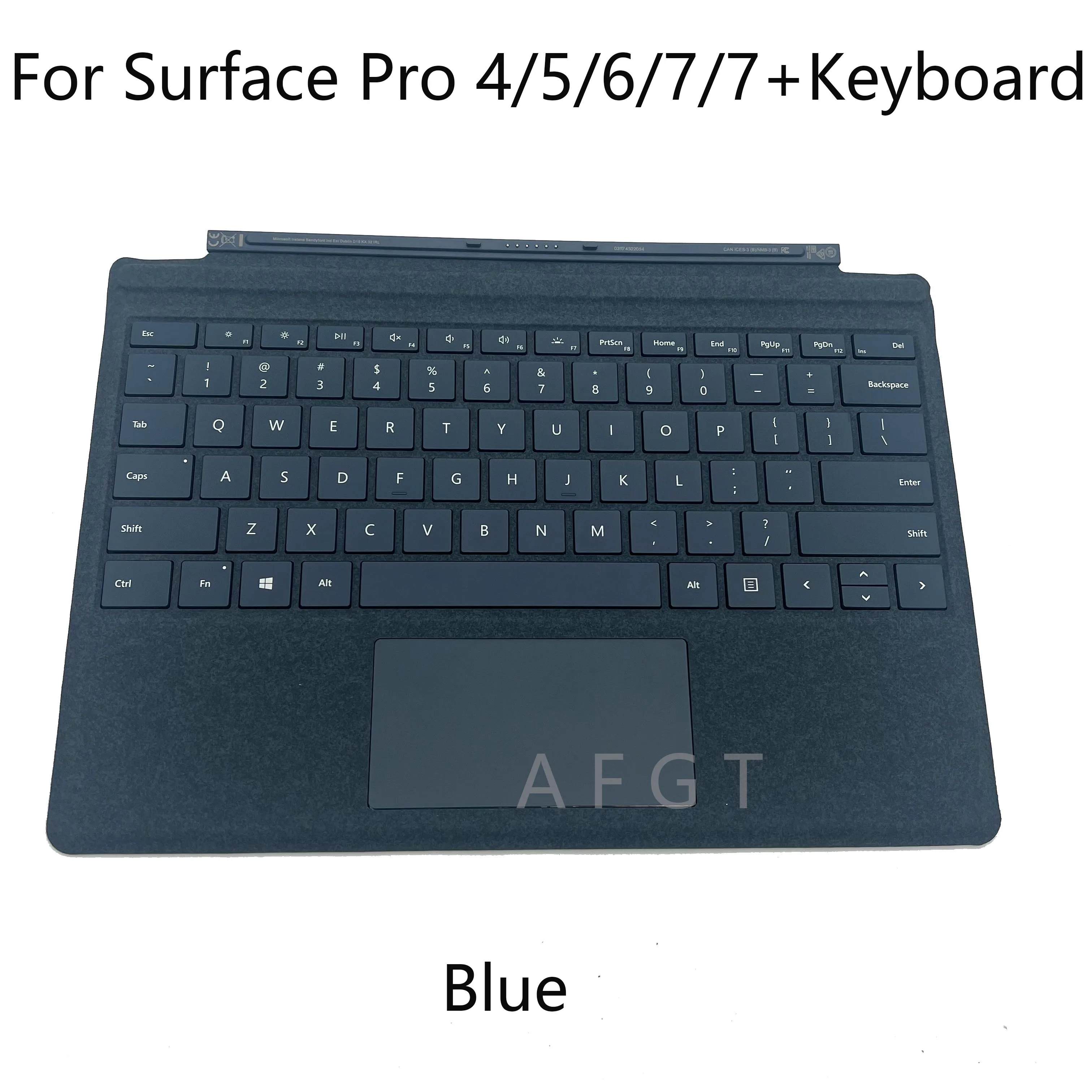 Microsoft Surface Pro用タッチパッド付きキーボード,黒,青,赤,米国,aa