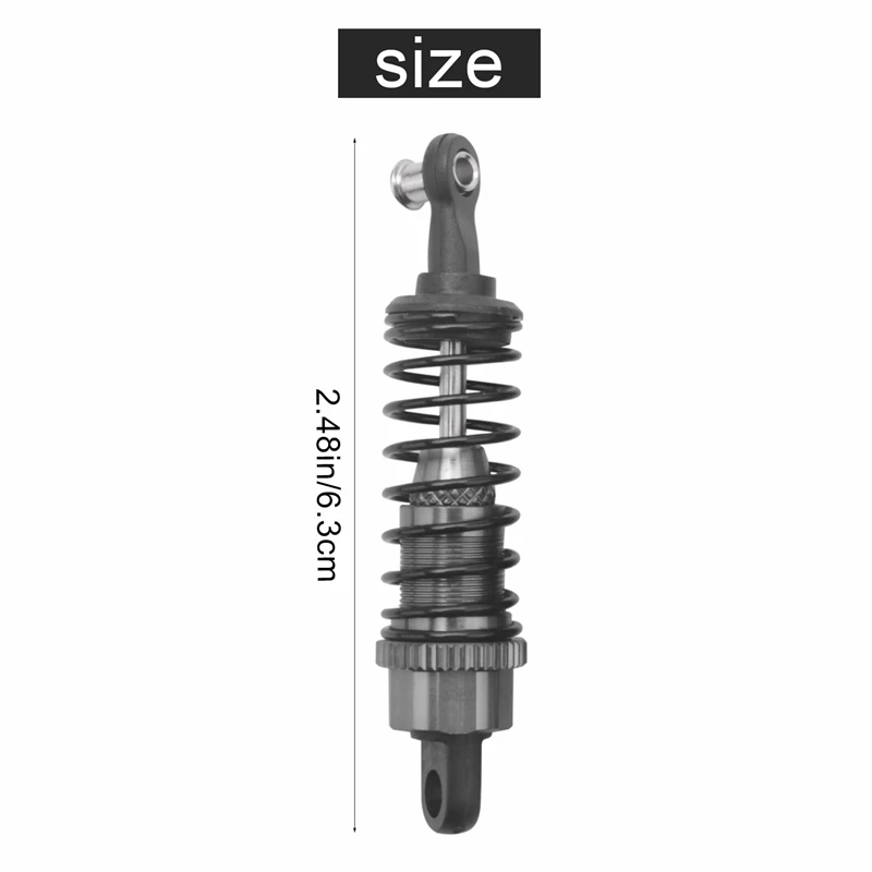 4Pcs 알루미늄 조립 댐퍼 교체 A949-55 1/18 RC 자동차 A959 A979 K929 A959-B A969-B A979B (회색)-PZZW