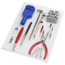 Comprehensive Watch Repair Tool Kit with Case Opener and Spring Pin Bars (White - 16Pcs)