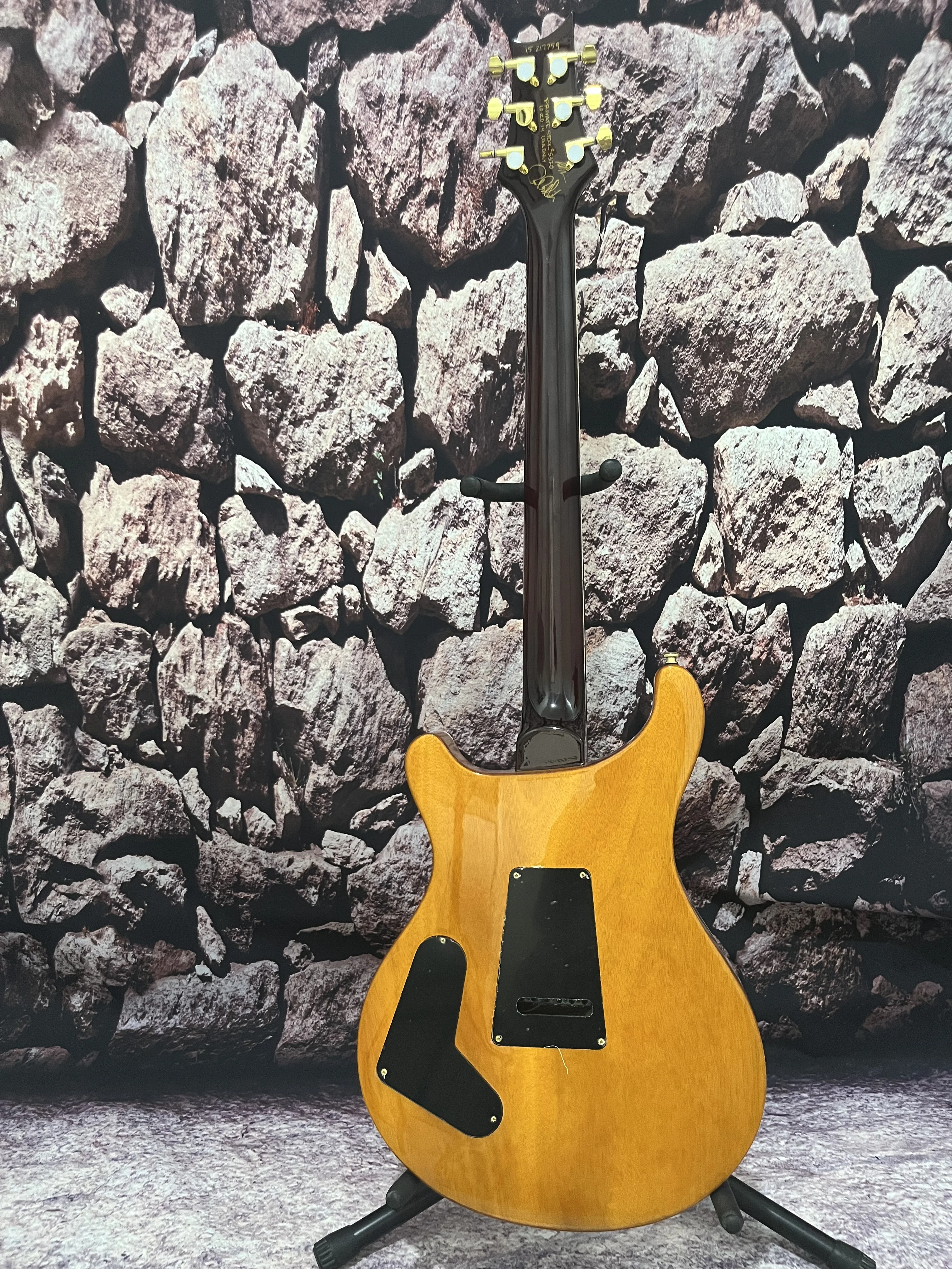 Factory customization electric guitar hollow body maple top yellow
