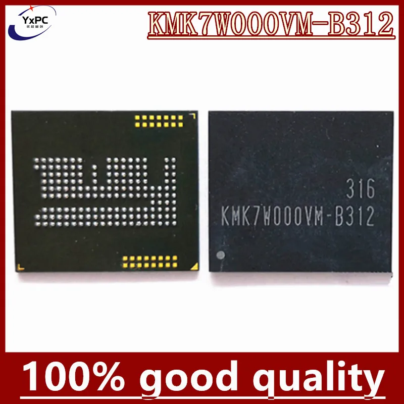 

KMK7W000VM-B312 KMK7W000VM B312 EMCP 8GB BGA162 8G Flash Memory IC Chipset with balls