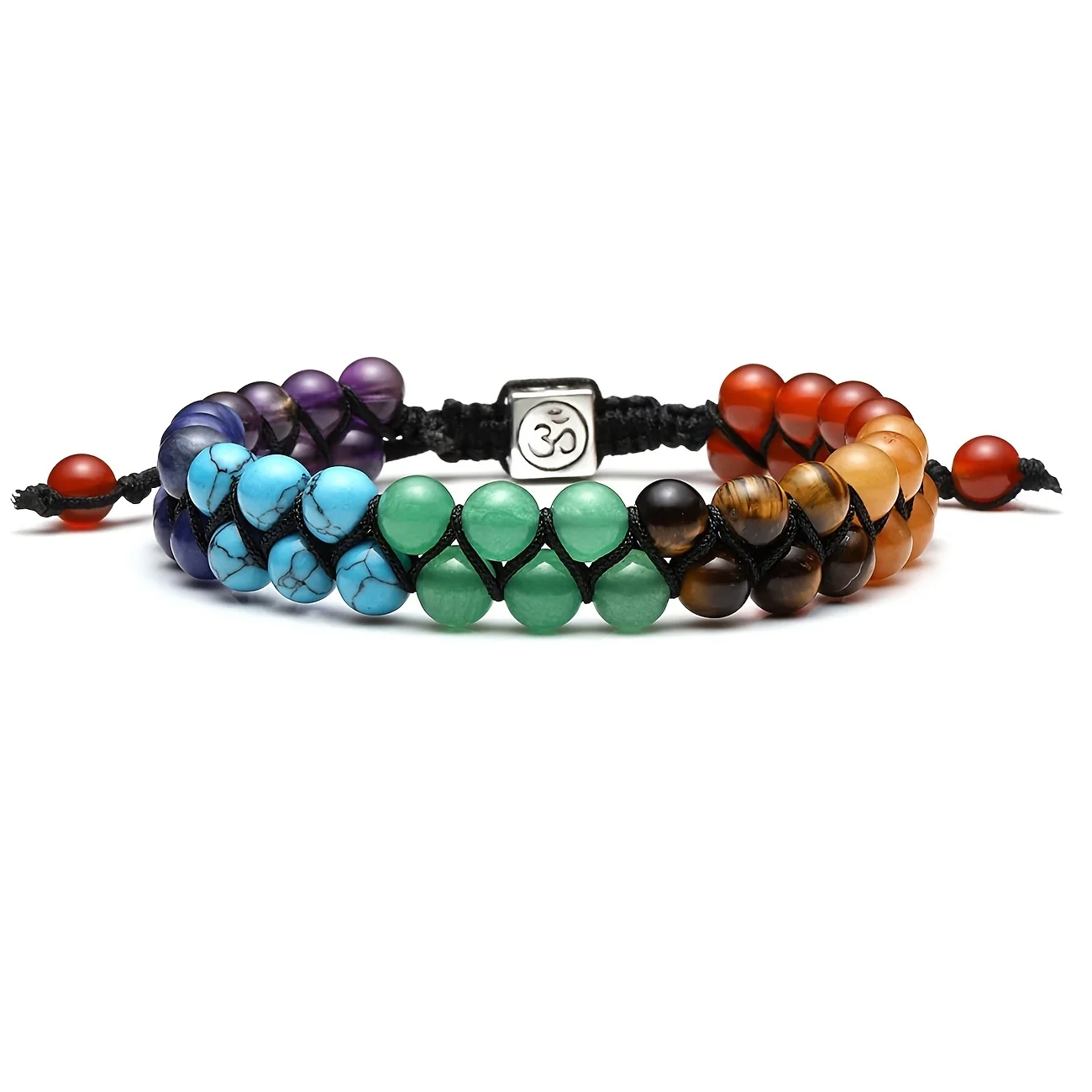 7 Chakra Treatment Crystal Bracelet Yoga Stone Adjustable Beads Bracelet Meditation Relaxation Anxiety Women's Bracelet