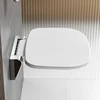 90° Wall Mounted Folding Chairs Shower Seat Waterproof Shower Bench Shoe Changing Stools White Load 150kg for Bathrooms Porches 5