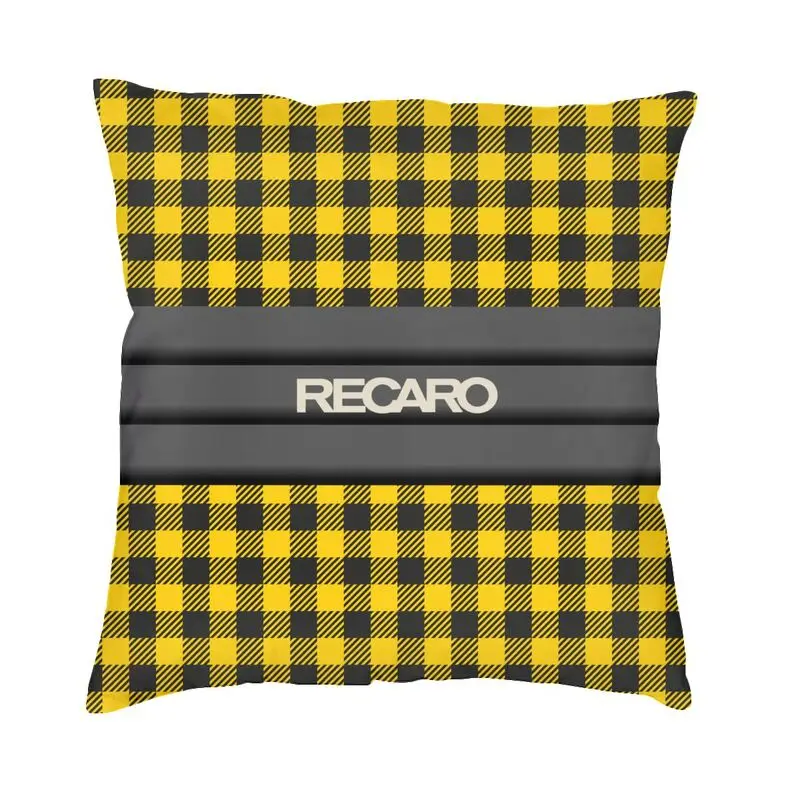 

Recaros Logo Pillow Case 45x45cm Decor Home Nordic Cushion Decoration Salon Square Pillowcase