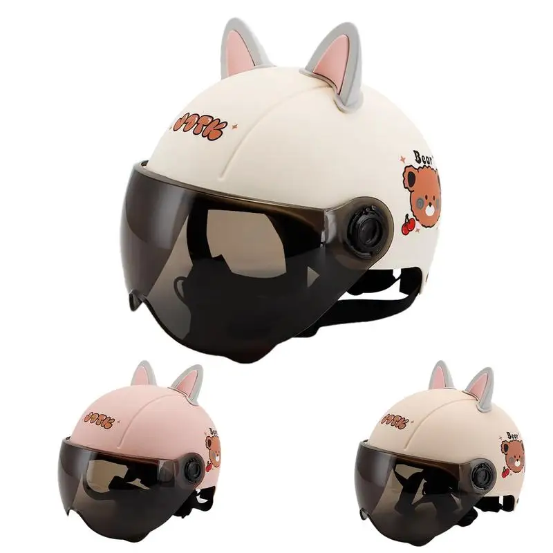 

Motorcycle Helmet Adjustable Motorcycle Retro Scooter Half Helmet Ultralight Cycling Quick Release Half Face Safety Hats For Men
