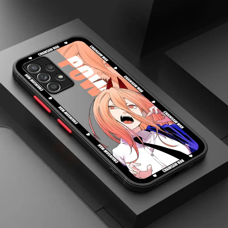 Anime Chainsaw Man Matte Phone Case Cover