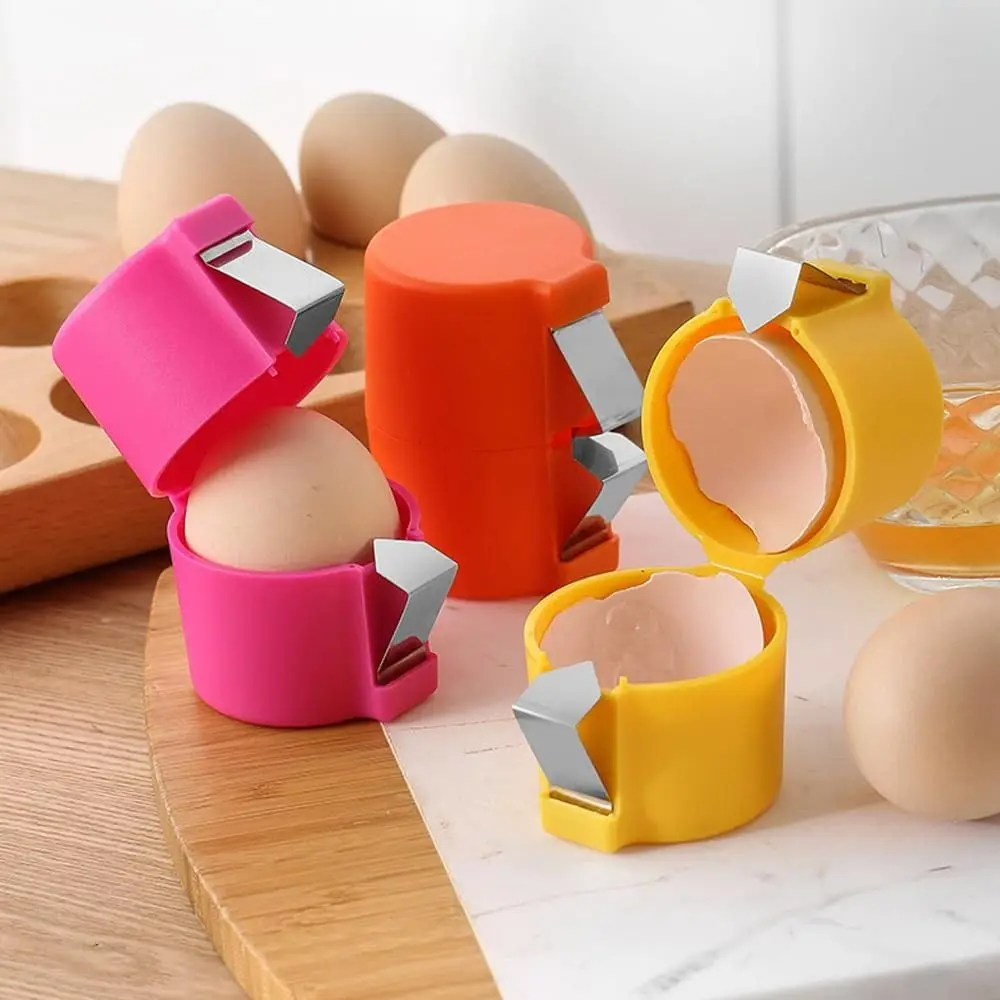 Cute Egg Shell Opener Kitchen Baking Tool Stainless Steel Egg Peeler Household Handheld Separator Tool for Cooking Camping egg shell opener,egg opener