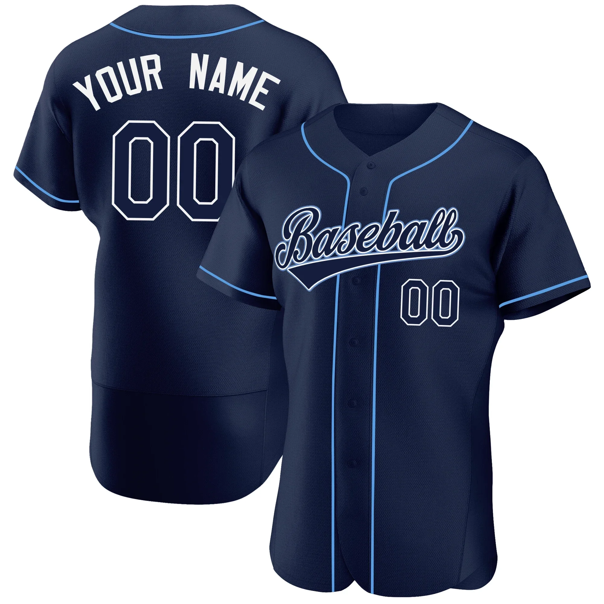 thumbnail image 1 of Camiseta de béisbol personalizada con nombre y número de equipo impresos, camisetas transpirables de manga corta personalizadas y geniales para hombres, niñas y jóvenes, 1 of 5