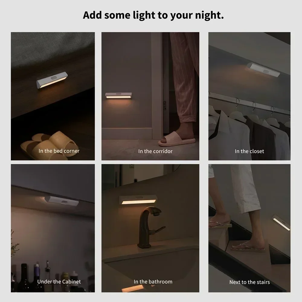 Aqara Induction LED Night Light Magnetic Installation with Human Body Light Sensor 2 Level Brightness 8 Month Standby Time smart night lamp led lamp