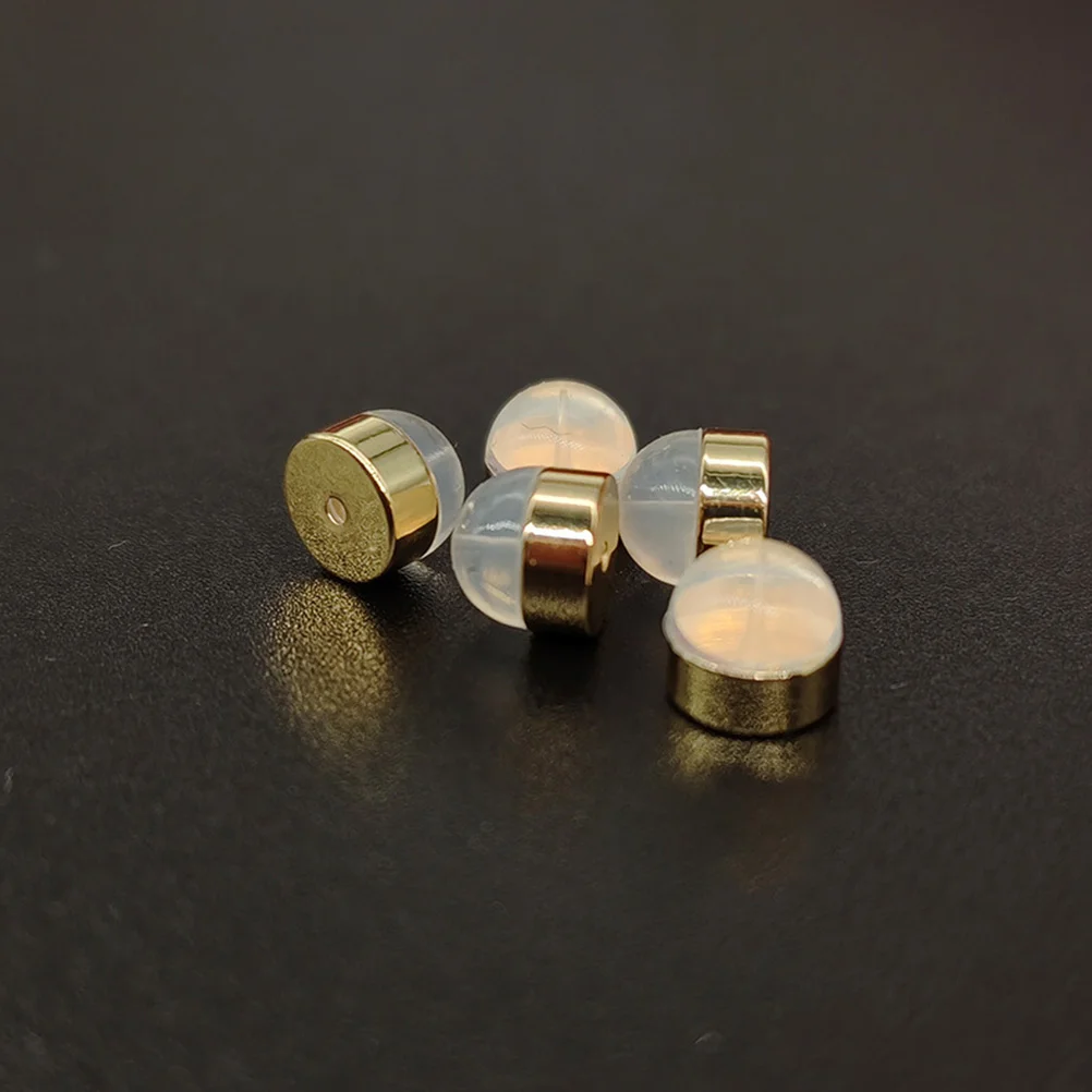 

12 Pcs Steamed Bun Earplugs Backs for Earrings of Replacement Silicon Studs Simple Backings