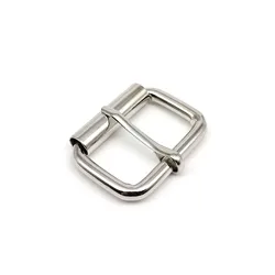 5pcs Premium Thickened Leather Strap & Belt Roller Pin Buckles - Inner wide 17mm (Silver)