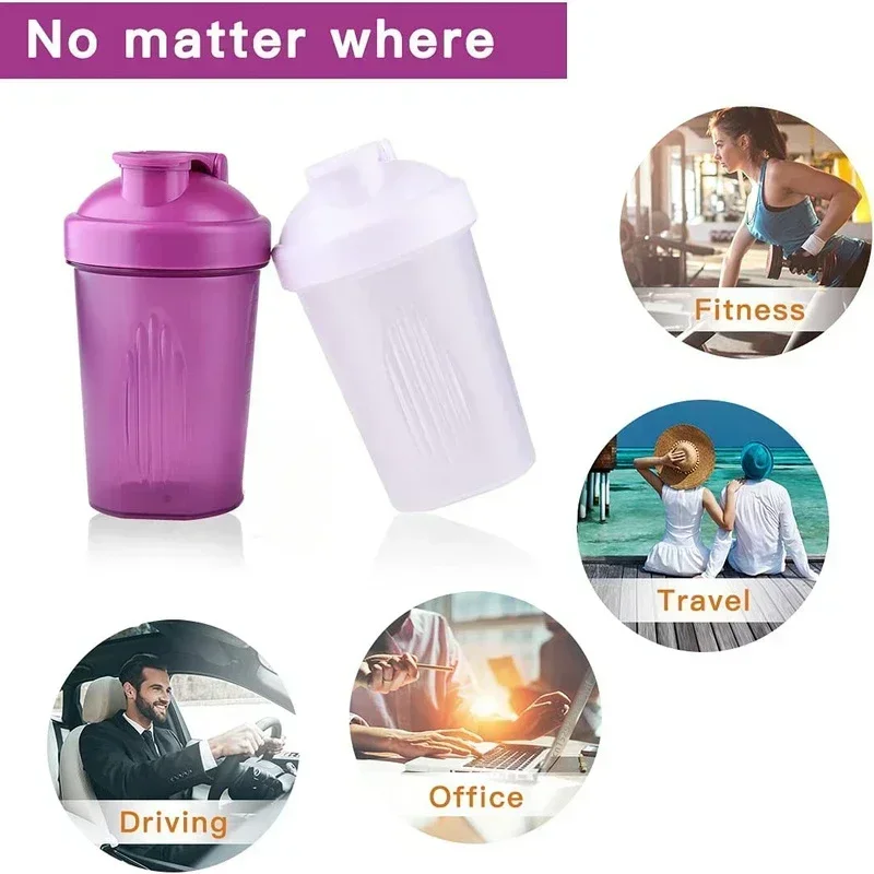 600ml Plastic Protein Shaker Cup - Leak Proof, Wide Mouth, Purple, For Gym & Sports - View #10