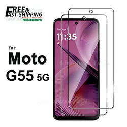 Premium Tempered Glass Screen Protector, HD Clarity, Anti - Scratch, Case Friendly - 4 pcs (For Moto G55)